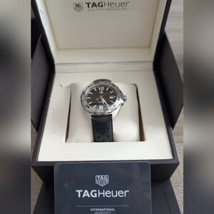 Tag Heuer Black and Silver Watch